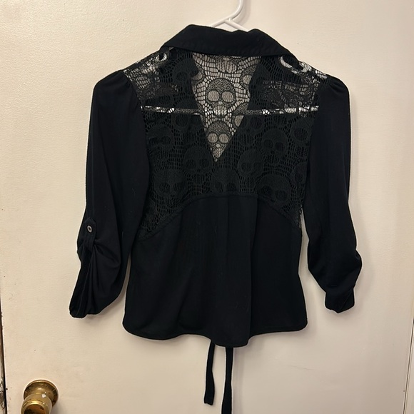 Bongo Women’s Shirt Black/Skull Size Small - Picture 5 of 6
